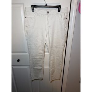 Liz Claiborne Petite White Skinny Ankle Jeans Women's Size 14P
